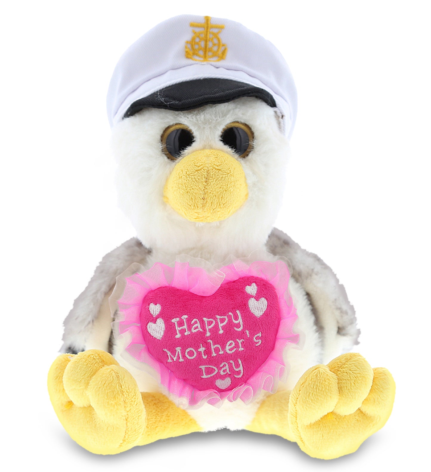 PLUSH MOTHERS DAY HEART - SUPER SOFT PLUSH - SEAGULL SAILOR