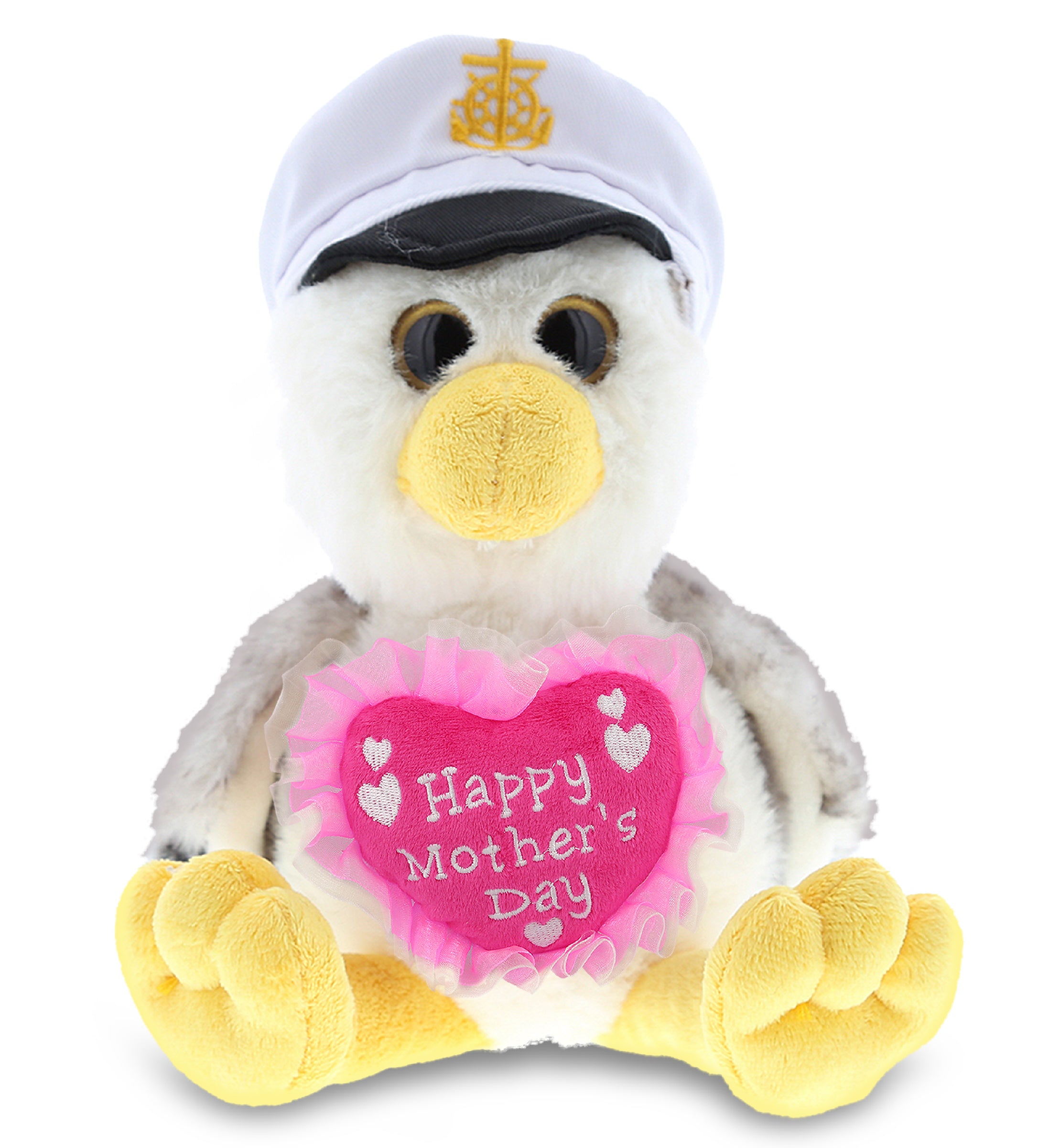 PLUSH MOTHERS DAY HEART - SUPER SOFT PLUSH - SEAGULL SAILOR