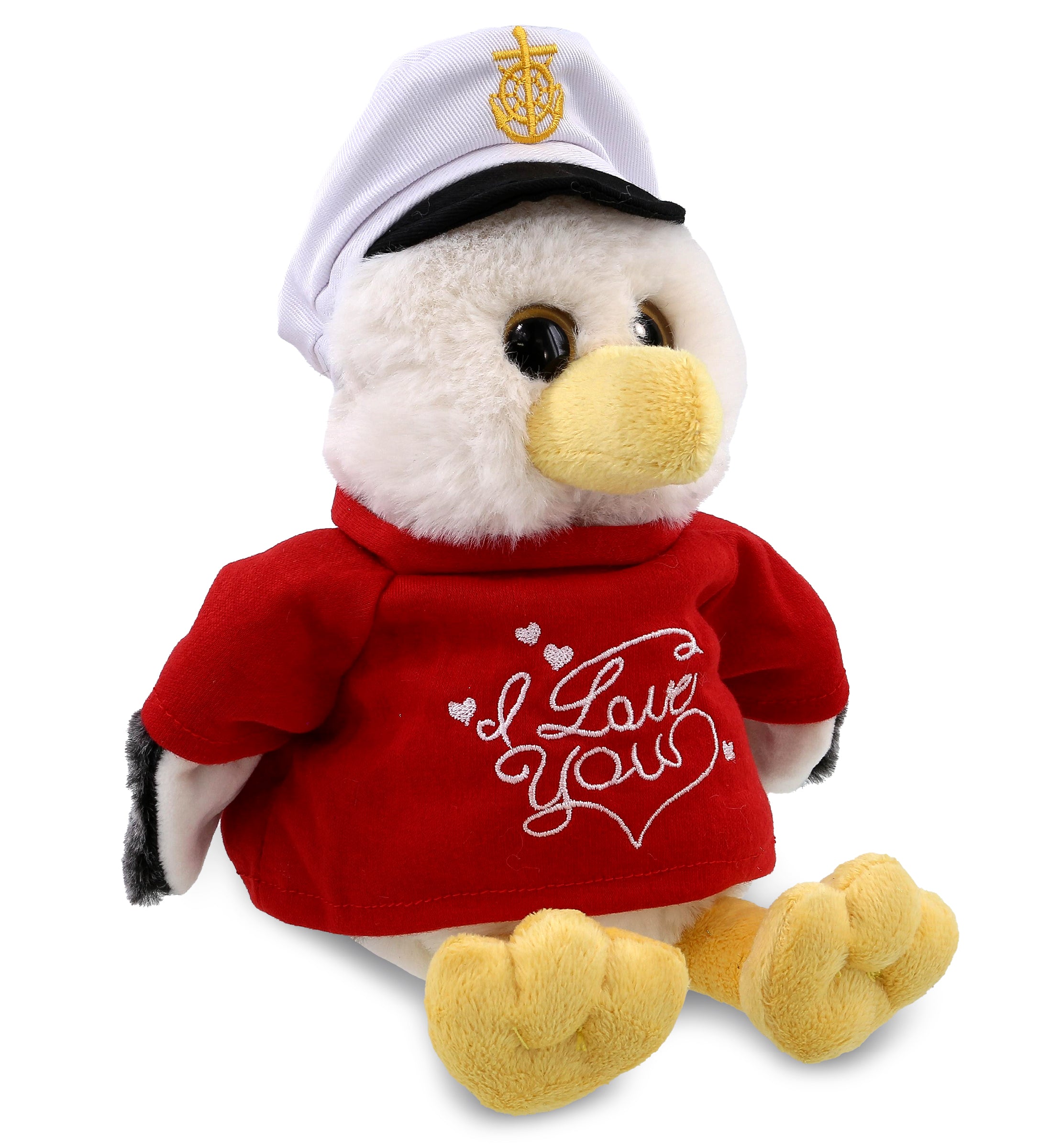 PLUSH I LOVE YOU RED SHIRT- SUPER SOFT PLUSH - SEAGULL SAILOR