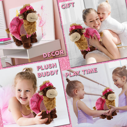 SUPER SOFT PLUSH - CAMEL WITH BALLERINA DRESS UP