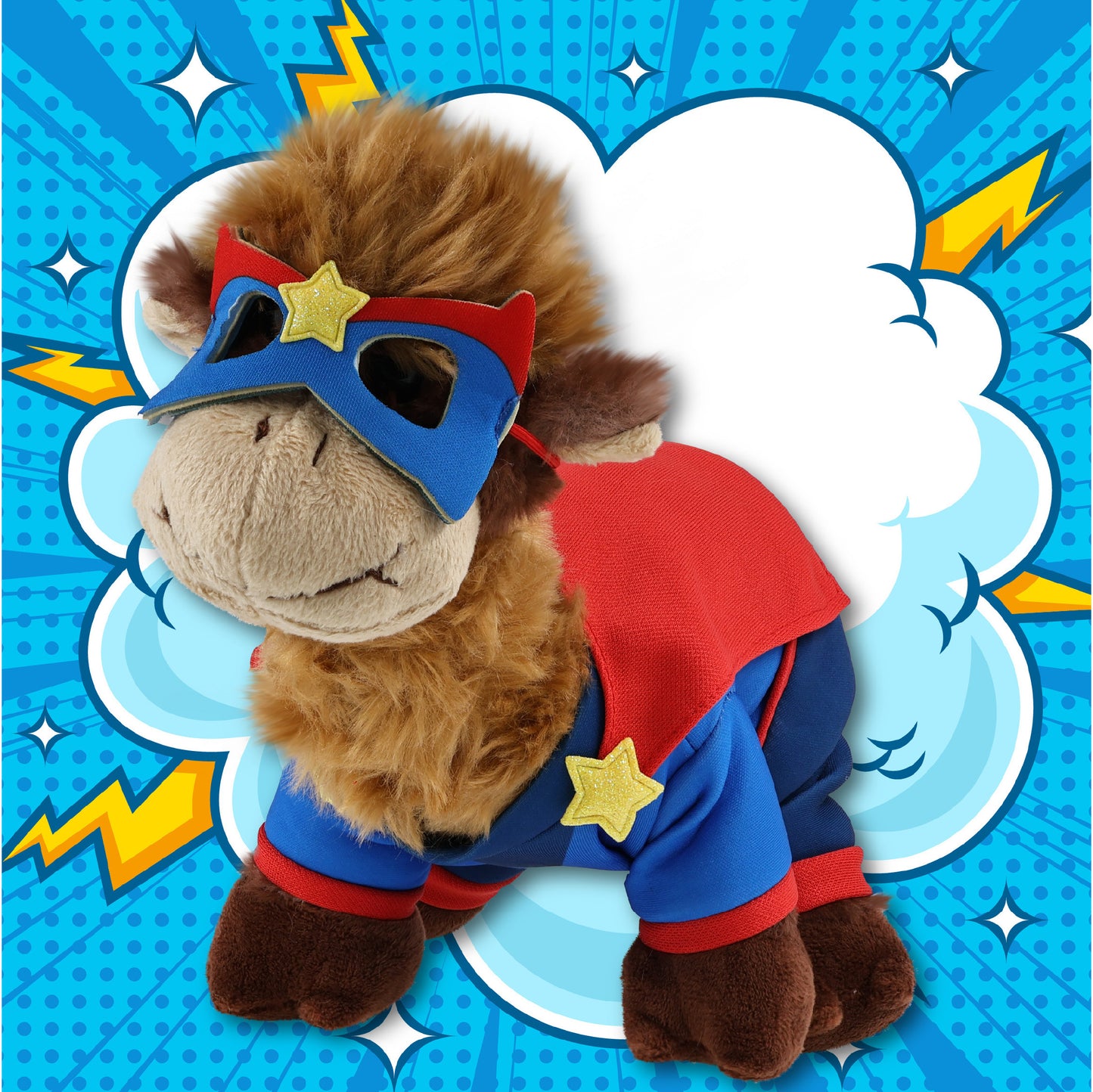 SUPER SOFT PLUSH - CAMEL With SUPER HERO Dress Up