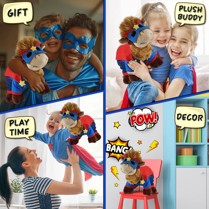 SUPER SOFT PLUSH - CAMEL With SUPER HERO Dress Up