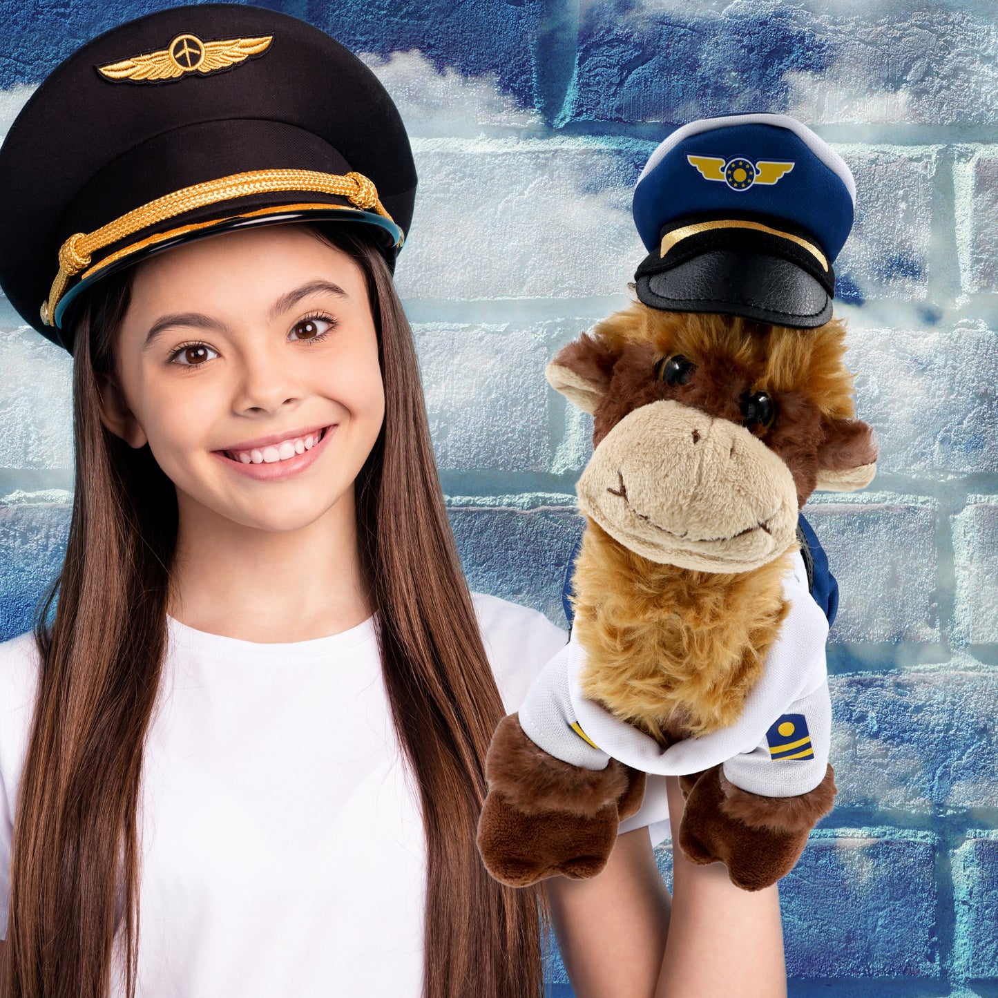 SUPER SOFT PLUSH - CAMEL PILOT DRESS UP