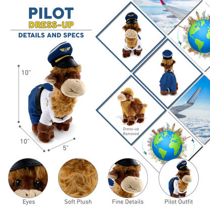 SUPER SOFT PLUSH - CAMEL PILOT DRESS UP