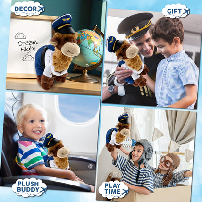 SUPER SOFT PLUSH - CAMEL PILOT DRESS UP
