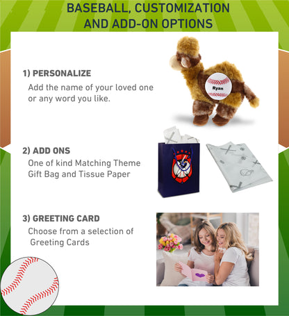 SUPER SOFT PLUSH - CAMEL WITH BASEBALL PLUSH