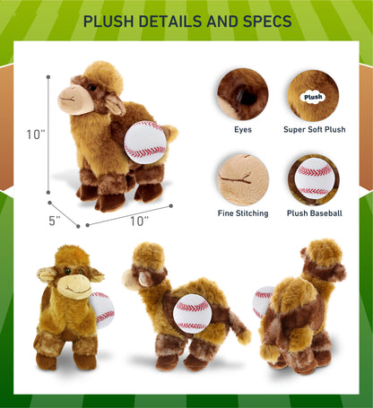 SUPER SOFT PLUSH - CAMEL WITH BASEBALL PLUSH