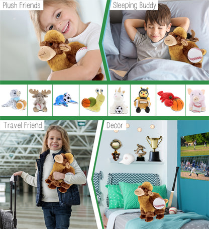 SUPER SOFT PLUSH - CAMEL WITH BASEBALL PLUSH
