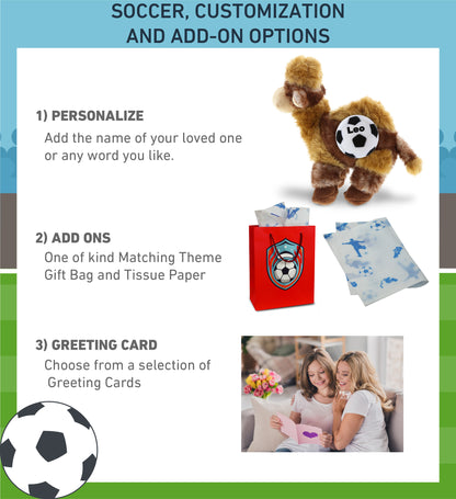 SUPER SOFT PLUSH - CAMEL WITH SOCCER PLUSH