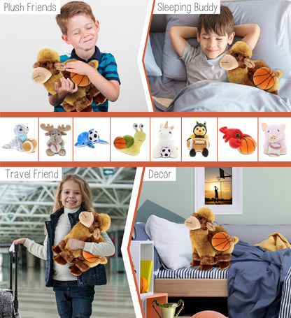 SUPER SOFT PLUSH - CAMEL WITH BASKETBALL PLUSH