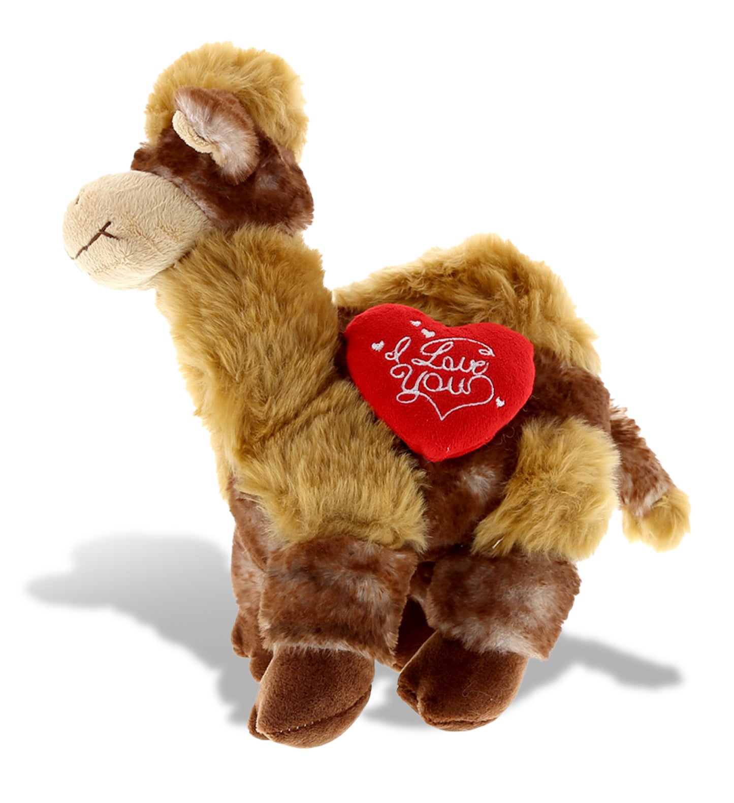 PLUSH I LOVE YOU RED HEART - SUPER SOFT PLUSH - CAMEL