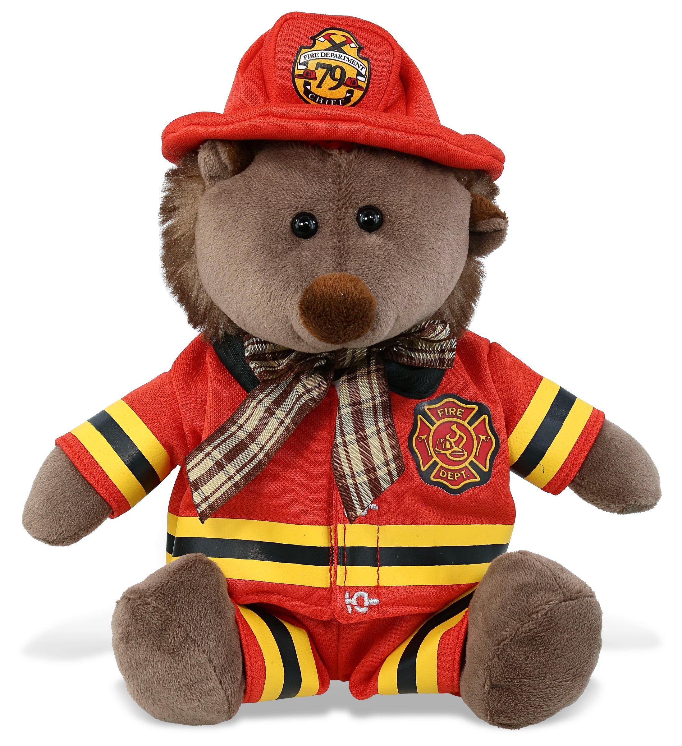 PLUSH FIREMAN - SUPER SOFT PLUSH - HEDGEHOG W/RIBBON