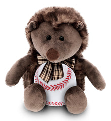 SUPER SOFT PLUSH - HEDGEHOG W/RIBBON WITH BASEBALL PLUSH