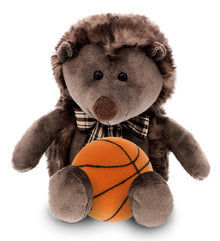 SUPER SOFT PLUSH - HEDGEHOG W/RIBBON WITH BASKETBALL PLUSH