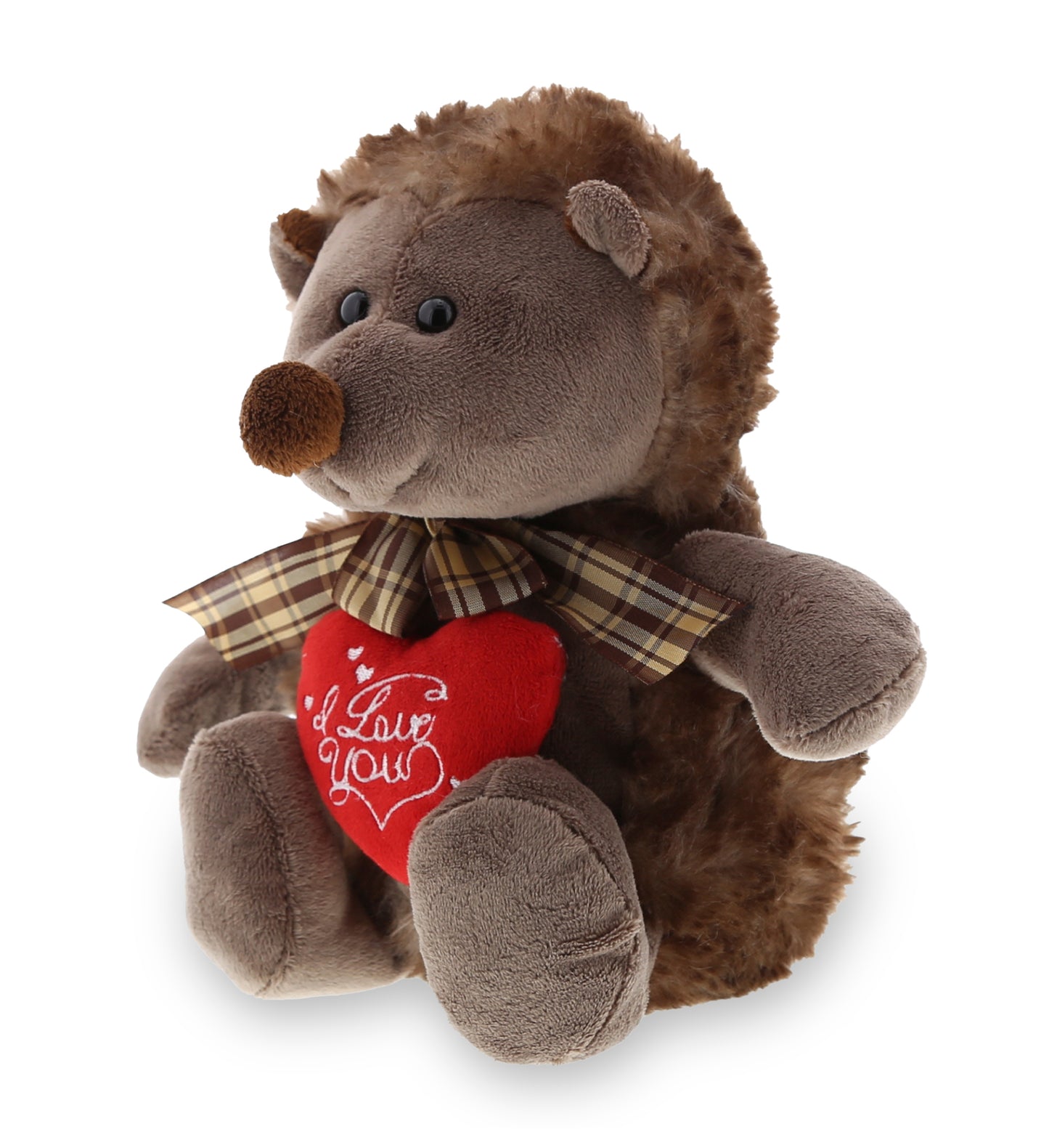 PLUSH I LOVE YOU RED HEART - SUPER SOFT PLUSH - HEDGEHOG W/RIBBON
