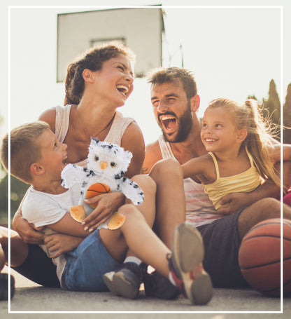 SUPER SOFT PLUSH HAND PUPPET - WHITE OWL WITH BASKETBALL PLUSH