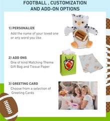 SUPER SOFT PLUSH HAND PUPPET - WHITE OWL WITH FOOTBALL PLUSH