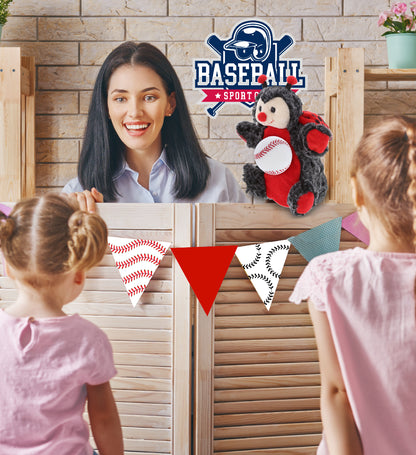 SUPER SOFT PLUSH HAND PUPPET - LADYBUG WITH BASEBALL PLUSH