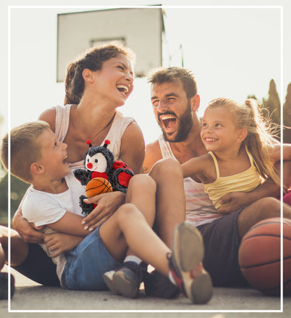 SUPER SOFT PLUSH HAND PUPPET - LADYBUG WITH BASKETBALL PLUSH