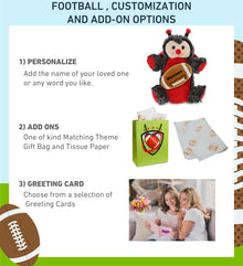 SUPER SOFT PLUSH HAND PUPPET - LADYBUG WITH FOOTBALL PLUSH