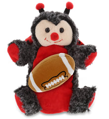 SUPER SOFT PLUSH HAND PUPPET - LADYBUG WITH FOOTBALL PLUSH