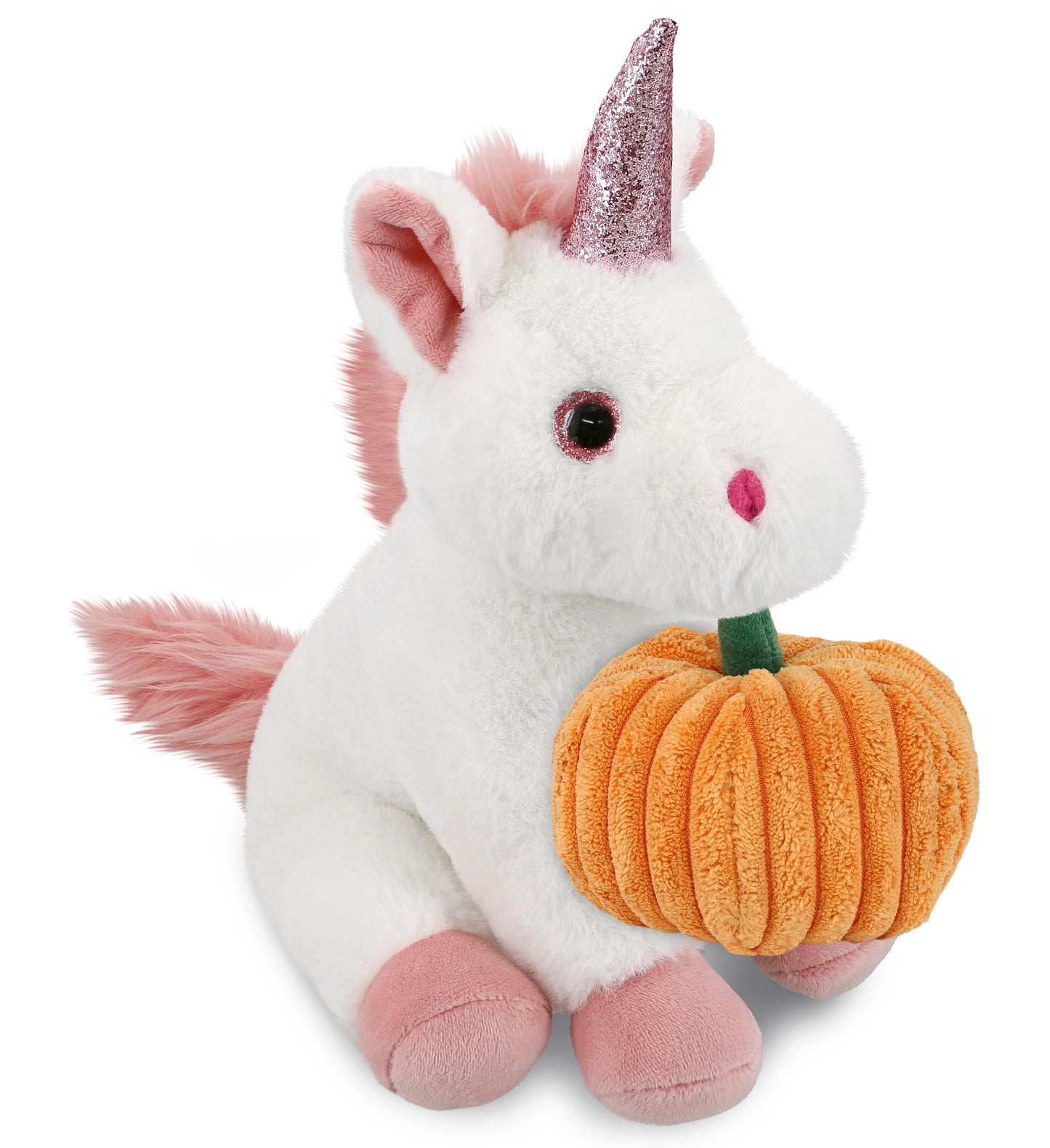 PLUSH PUMPKIN - SUPER-SOFT PLUSH - WHITE UNICORN 9"