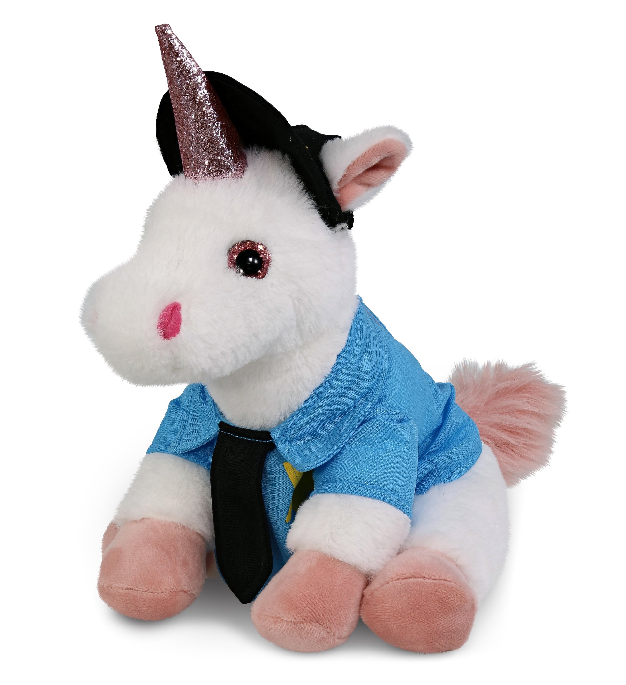 PLUSH POLICE - SUPER-SOFT PLUSH - WHITE UNICORN 9"