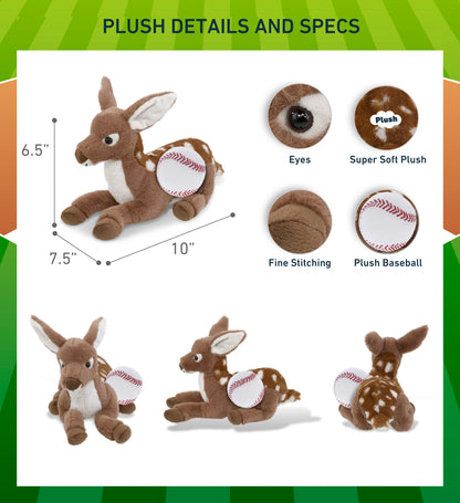 SUPER-SOFT PLUSH - FAWN DEER 10" with Baseball Plush