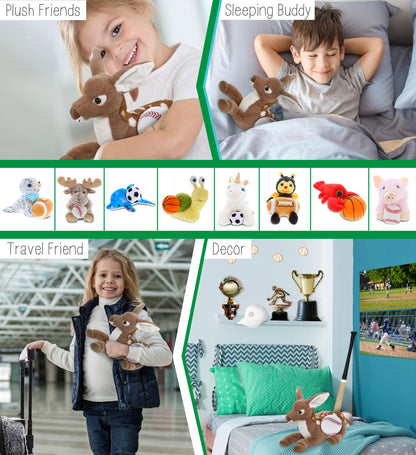 SUPER-SOFT PLUSH - FAWN DEER 10" with Baseball Plush