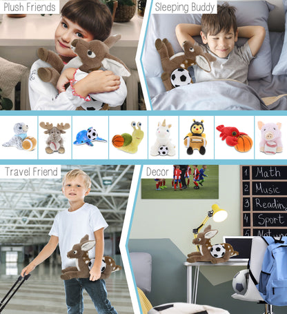 SUPER-SOFT PLUSH - FAWN DEER 10" with Soccer Plush