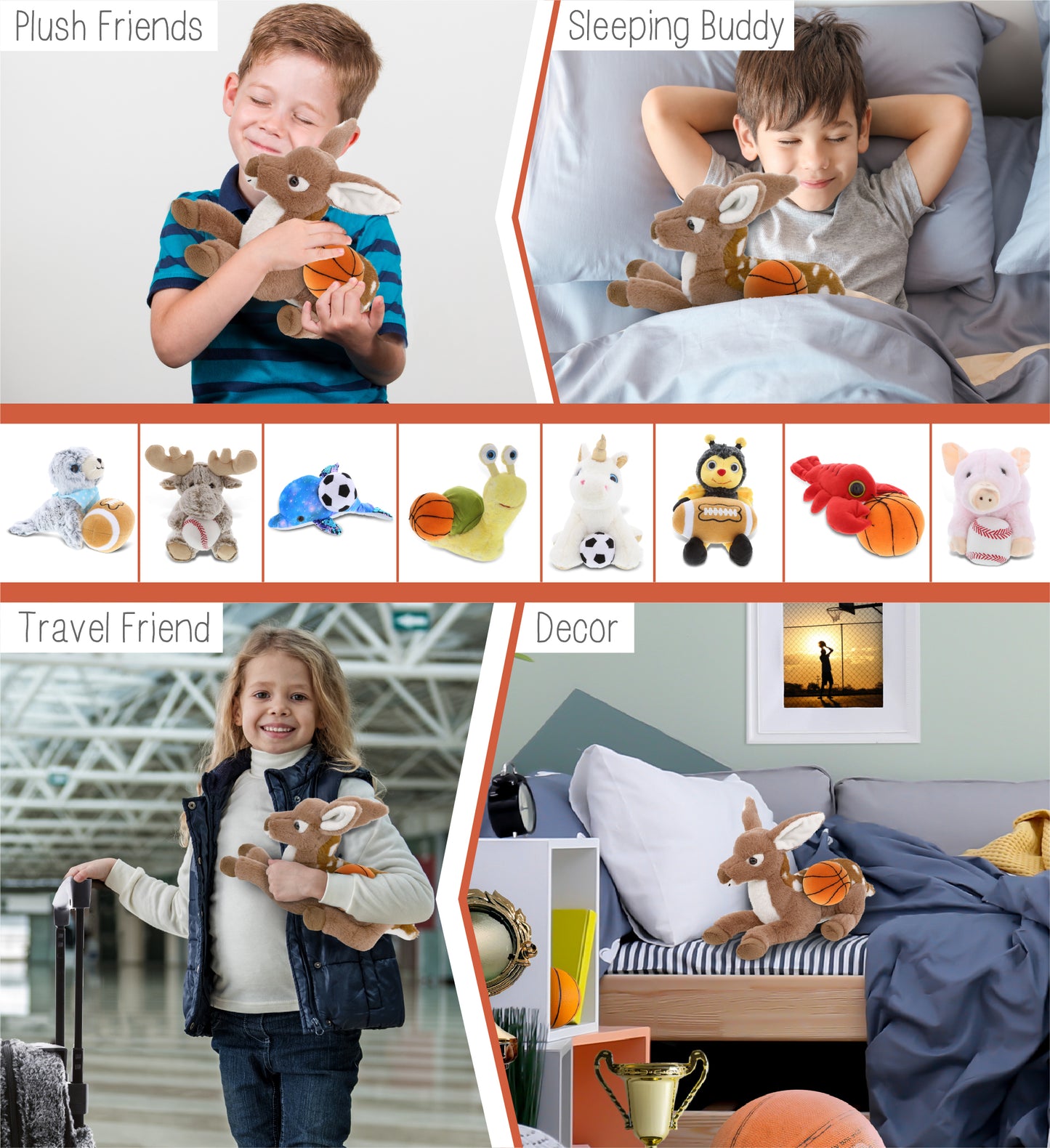 SUPER-SOFT PLUSH - FAWN DEER 10" with Basketball Plush