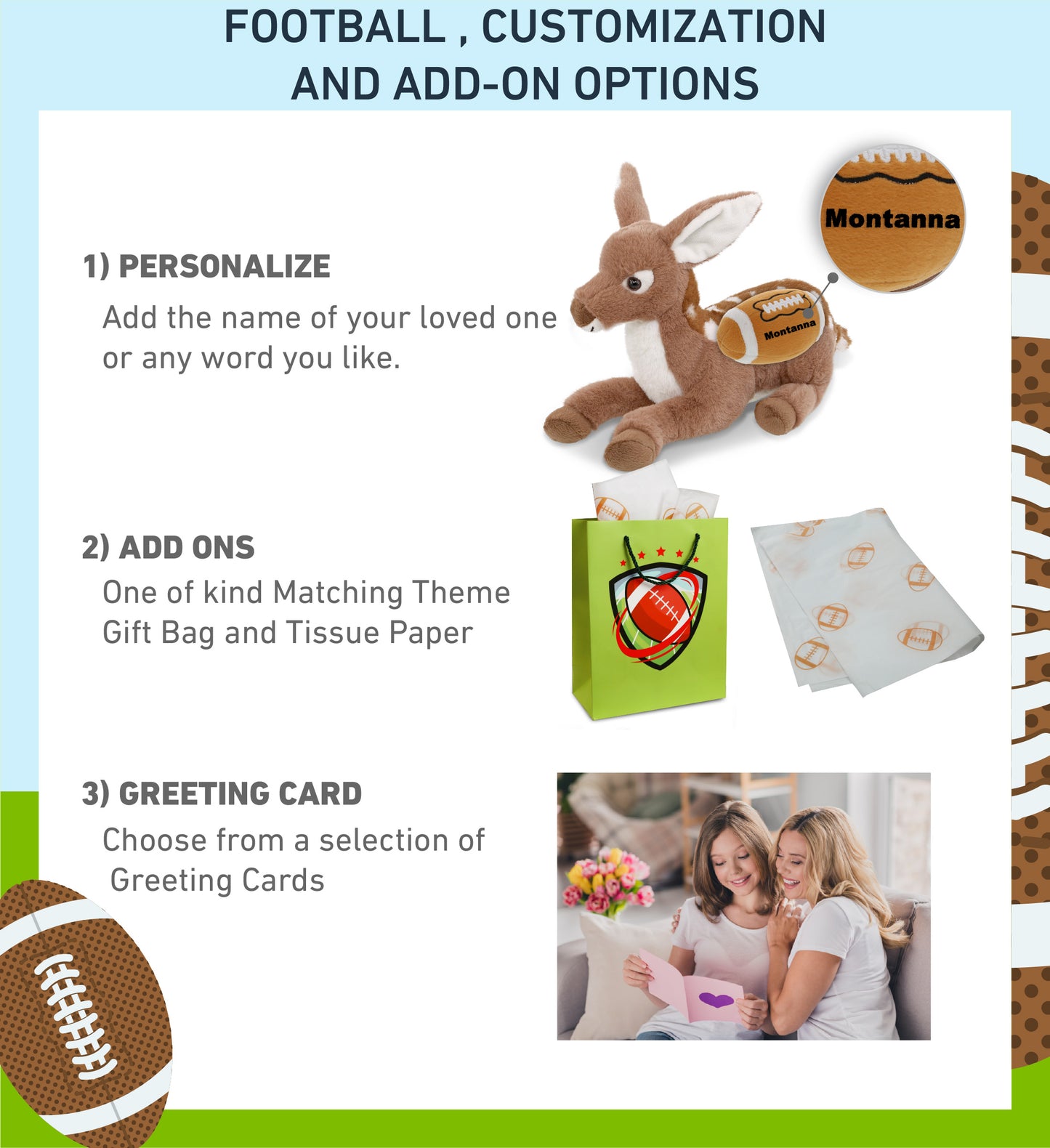 SUPER-SOFT PLUSH - FAWN DEER 10" with Football Plush