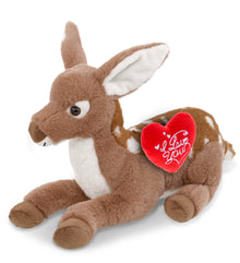 PLUSH I LOVE YOU RED HEART - SUPER-SOFT PLUSH - FAWN DEER 10"