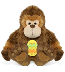 DolliBu Super Soft Cute Big Foot with Yellow Easter Egg Plush Toy - 12 Inches