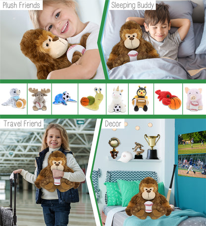 SUPER-SOFT PLUSH - BIG FOOT 12" WITH BASEBALL PLUSH