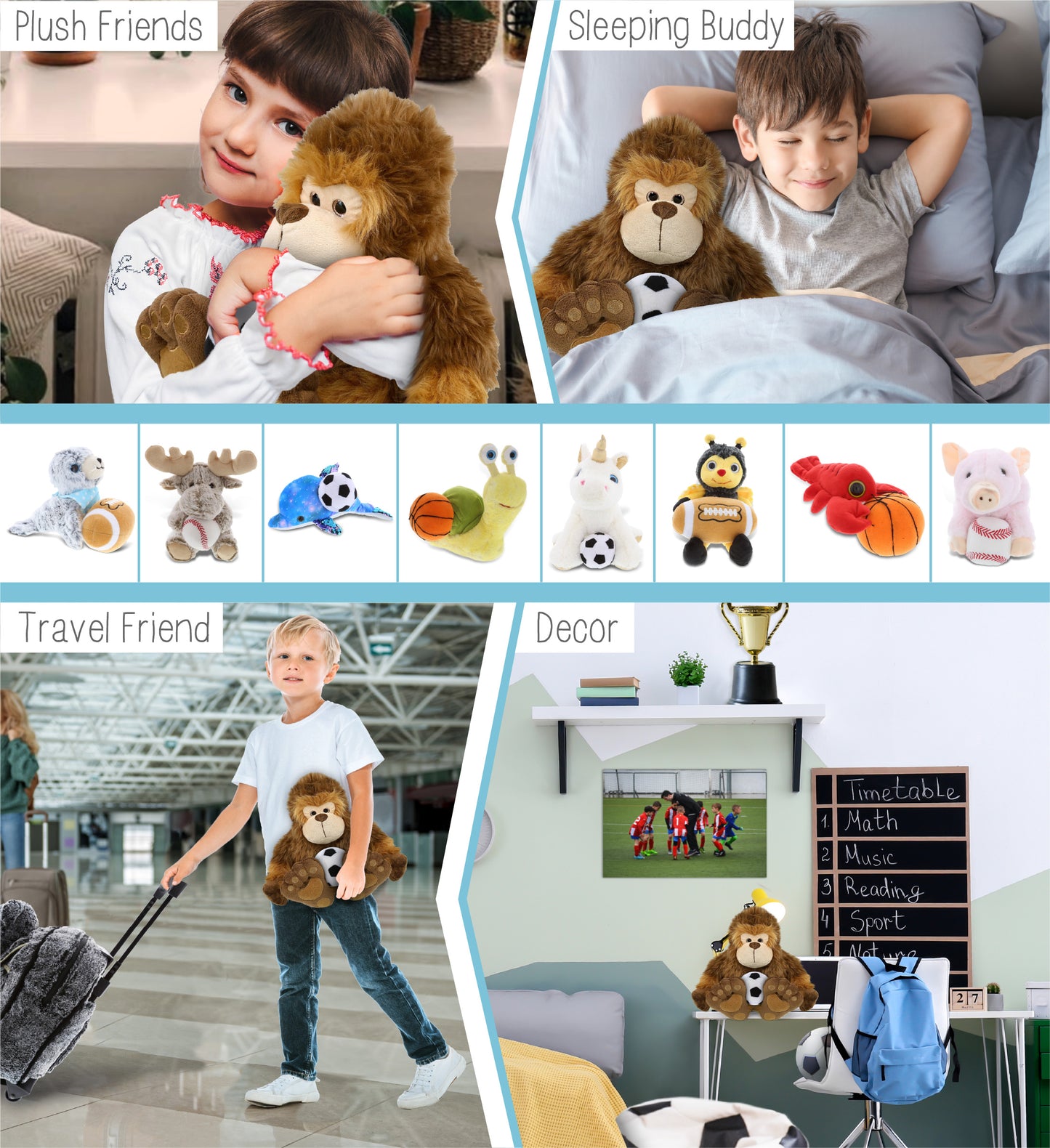 SUPER-SOFT PLUSH - BIG FOOT 12" WITH SOCCER PLUSH