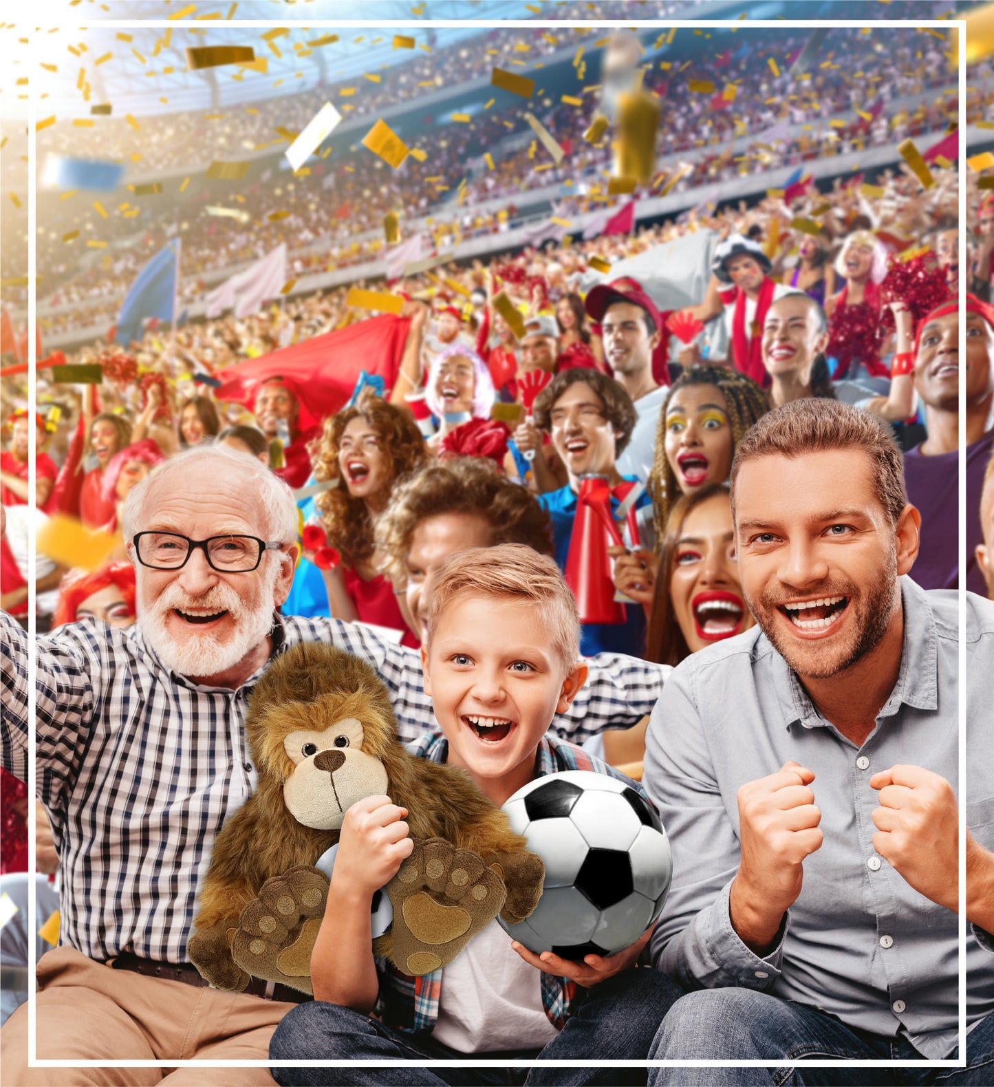 SUPER-SOFT PLUSH - BIG FOOT 12" WITH SOCCER PLUSH
