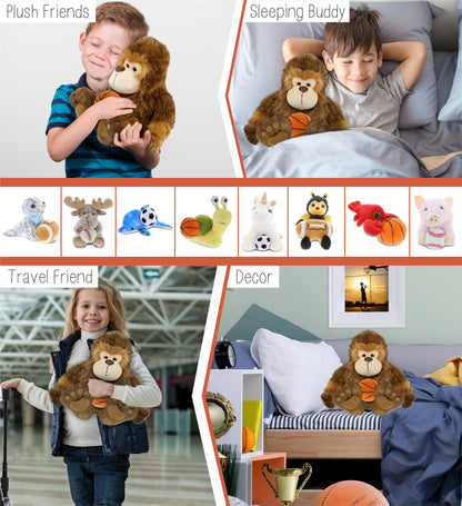 SUPER-SOFT PLUSH - BIG FOOT 12" WITH BASKETBALL PLUSH