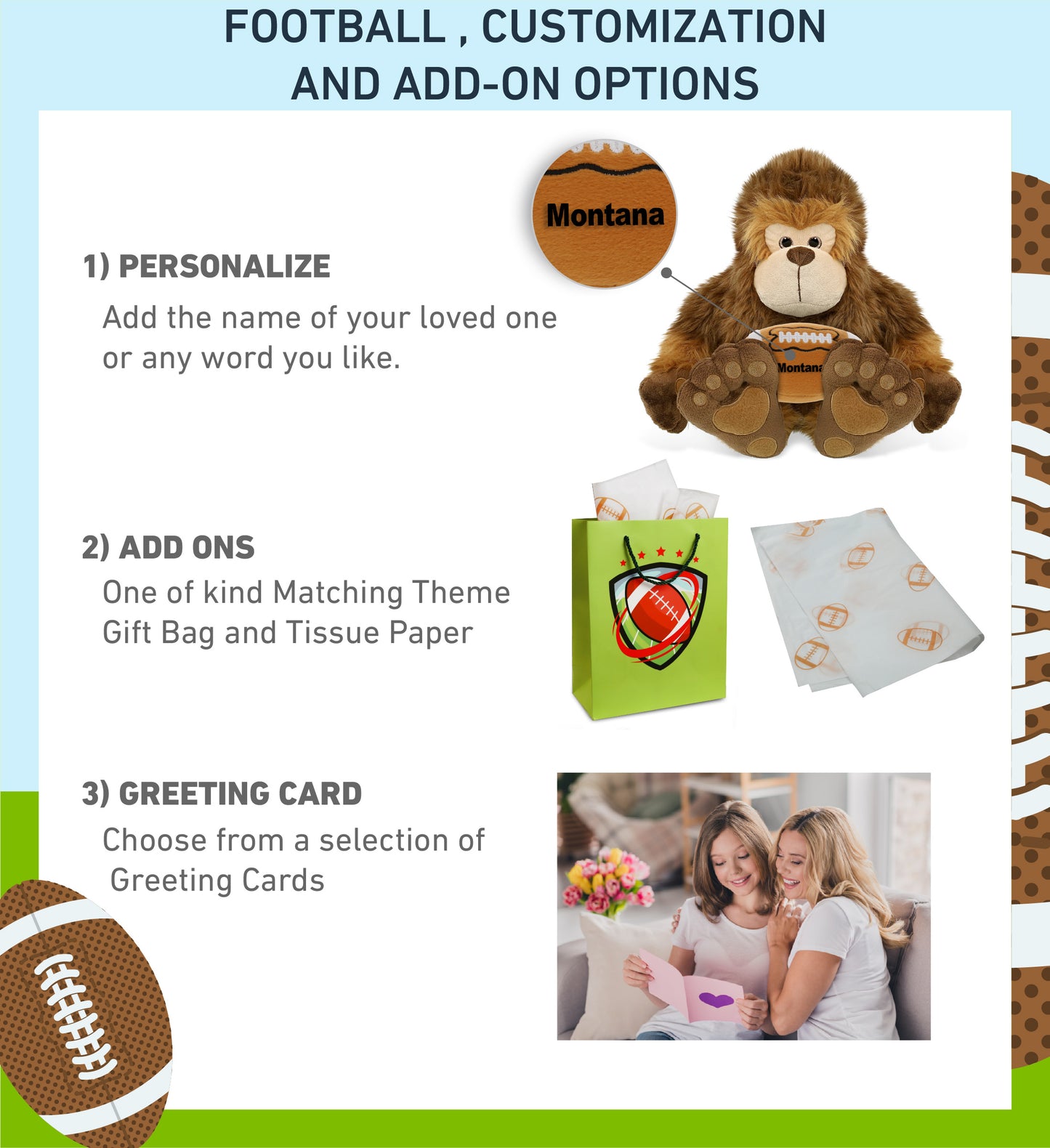 SUPER-SOFT PLUSH - BIG FOOT 12" WITH FOOTBALL PLUSH