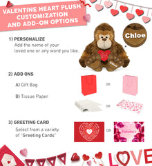 PLUSH I LOVE YOU RED HEART - SUPER-SOFT PLUSH - BIG FOOT 12"