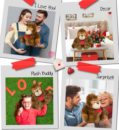 PLUSH I LOVE YOU RED HEART - SUPER-SOFT PLUSH - BIG FOOT 12"