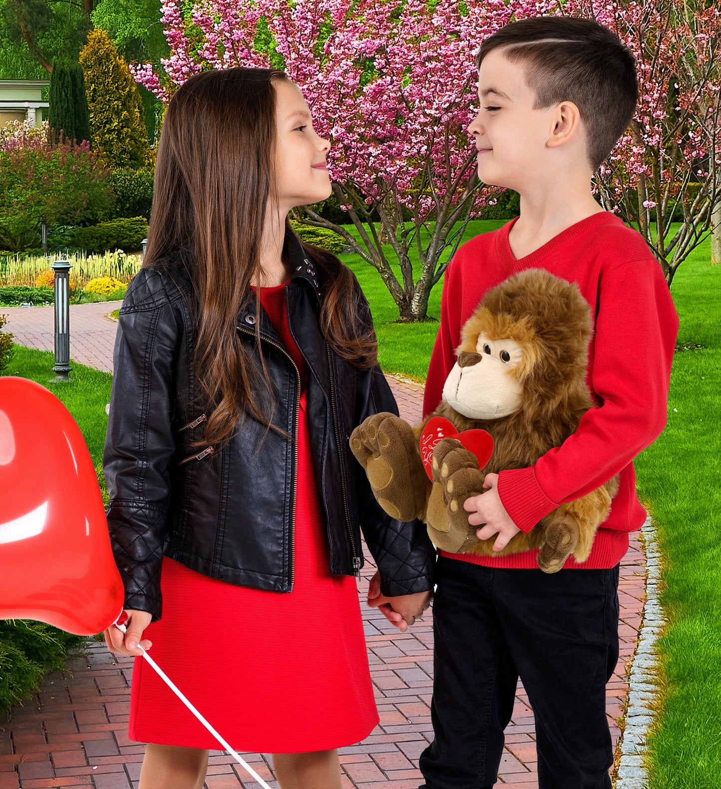 PLUSH I LOVE YOU RED HEART - SUPER-SOFT PLUSH - BIG FOOT 12"