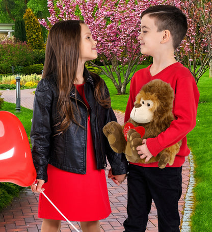 PLUSH I LOVE YOU RED HEART - SUPER-SOFT PLUSH - BIG FOOT 12"