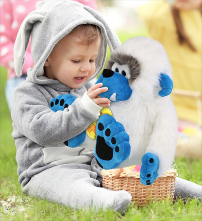 DolliBu Super Soft Cute Yeti with Yellow Easter Egg Plush Toy - 12 Inches