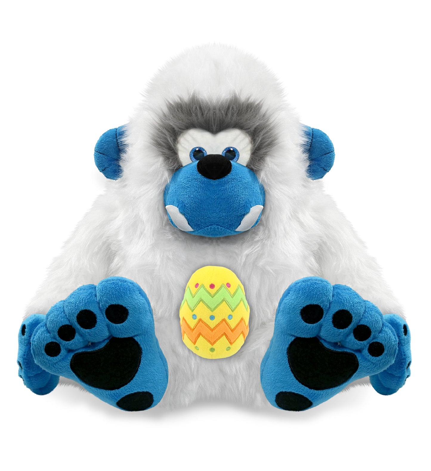 DolliBu Super Soft Cute Yeti with Yellow Easter Egg Plush Toy - 12 Inches