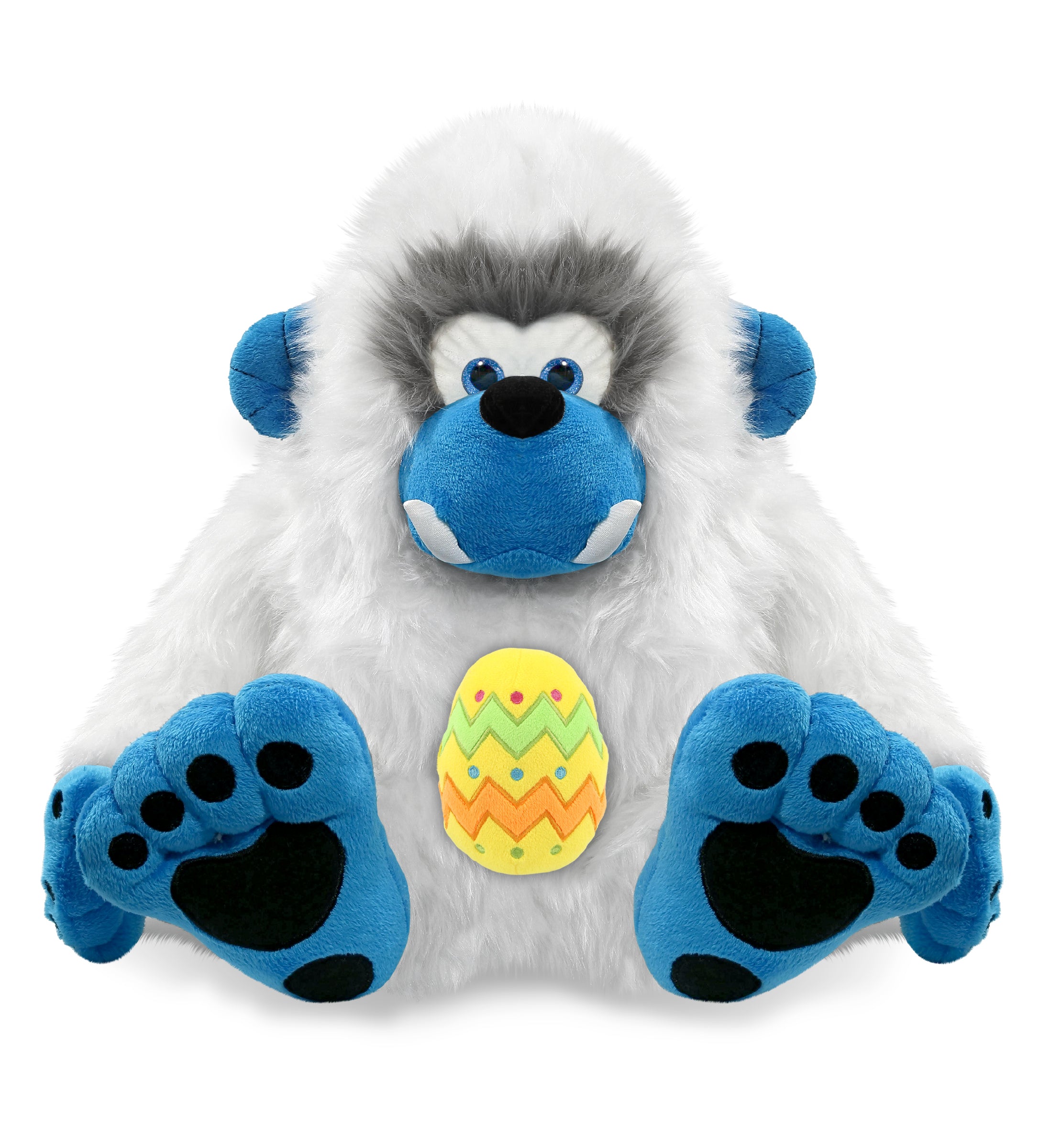 DolliBu Super Soft Cute Yeti with Yellow Easter Egg Plush Toy - 12 Inches