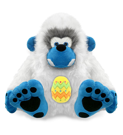 DolliBu Super Soft Cute Yeti with Yellow Easter Egg Plush Toy - 12 Inches