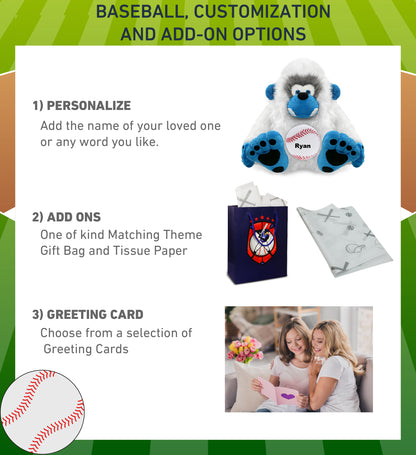 SUPER-SOFT PLUSH - YETI 12" WITH BASEBALL PLUSH