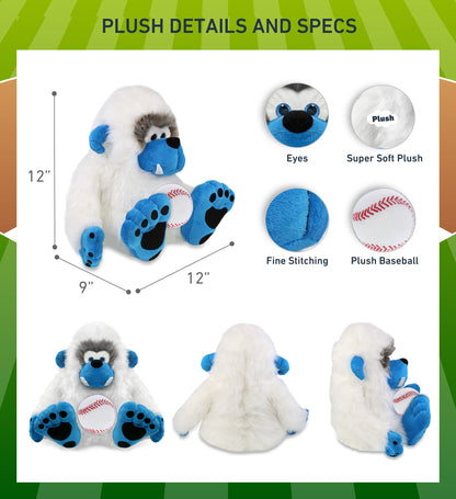 SUPER-SOFT PLUSH - YETI 12" WITH BASEBALL PLUSH
