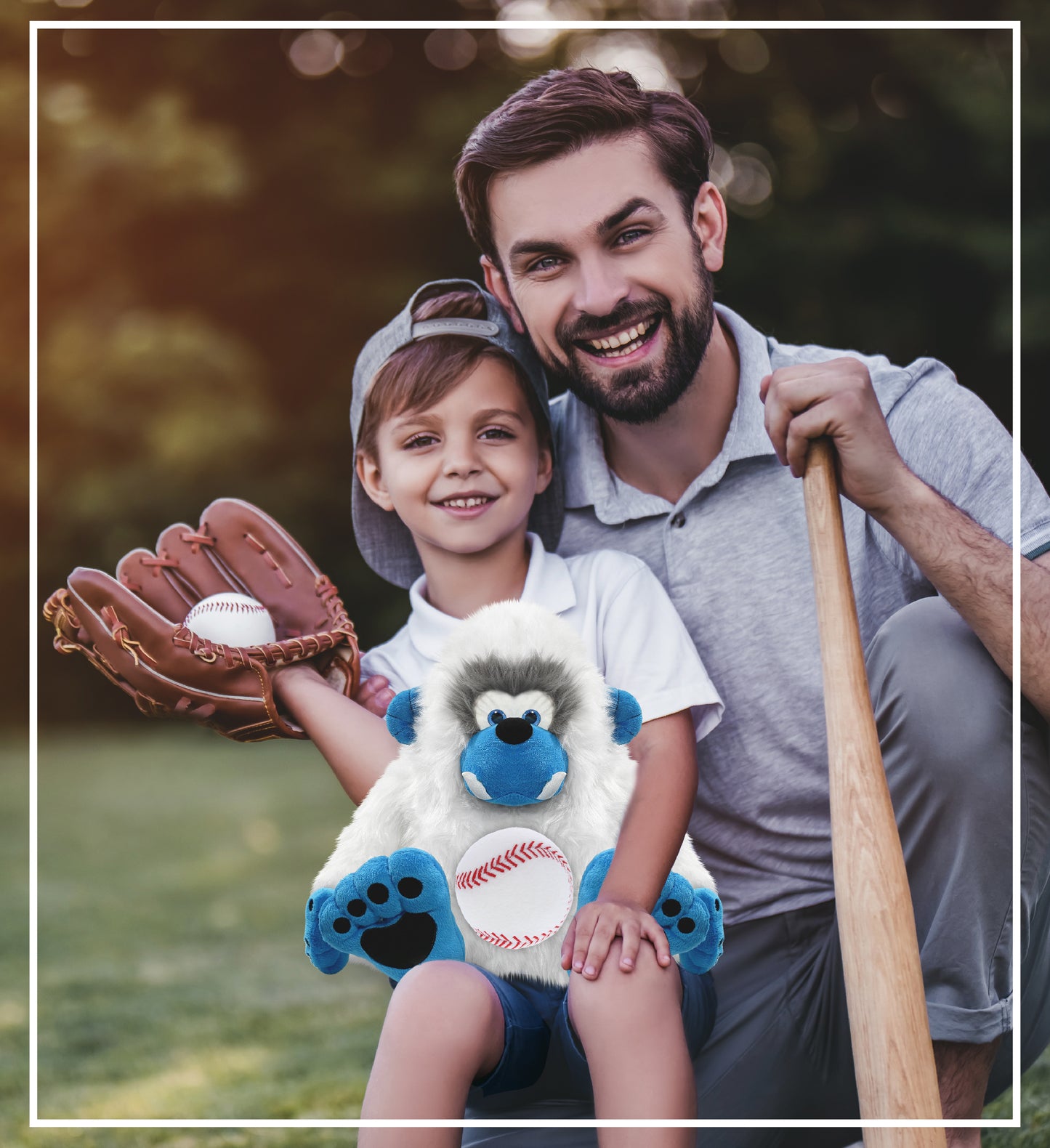 SUPER-SOFT PLUSH - YETI 12" WITH BASEBALL PLUSH